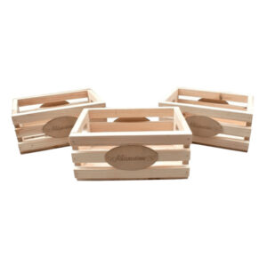 Caja huacal madera personalizada 5 Caja Huacal de Madera en Crudo | 25 x 18 x 12 cm | Ideal para Manualidades, Decoración y Regalos Creativos